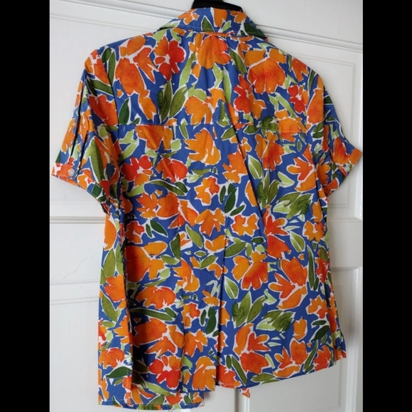 Laura Scott Multicolor Orange Blue Green Size S - Picture 2 of 3